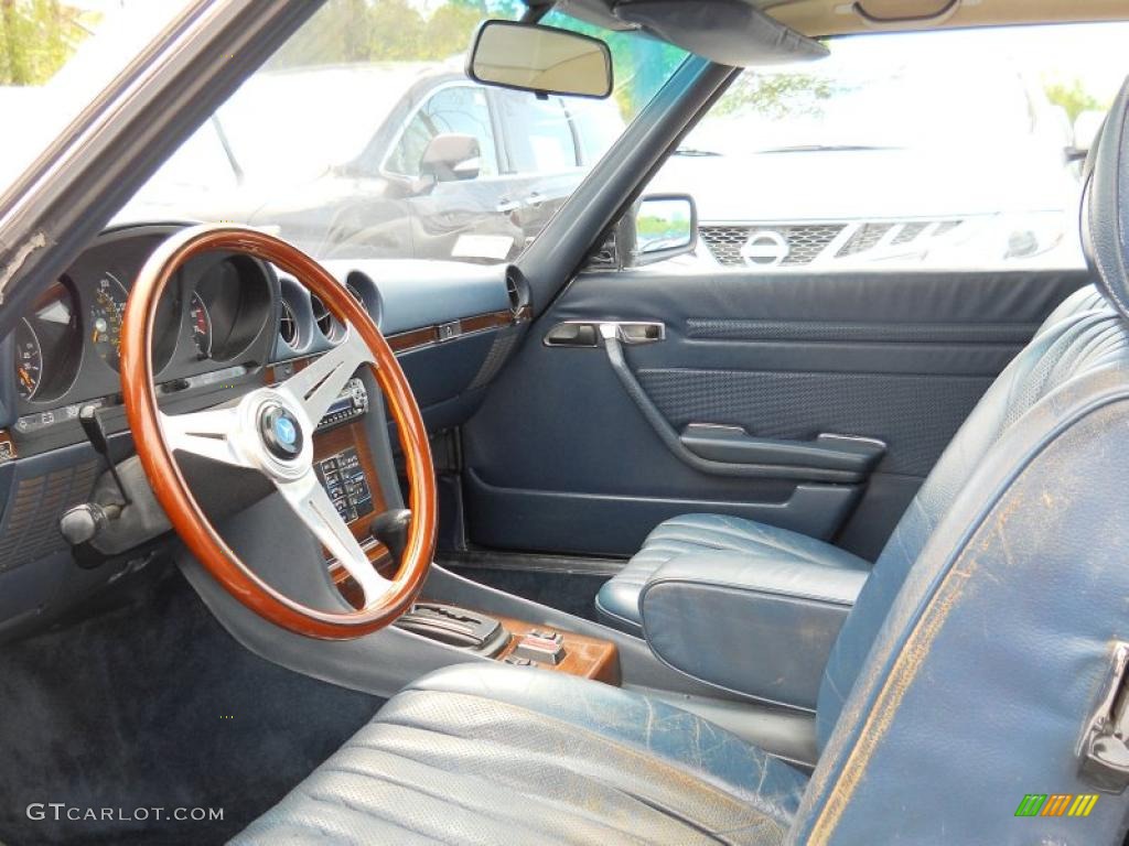 Blue Interior 1979 Mercedes-Benz SL Class 450 SL Roadster Photo #49635965