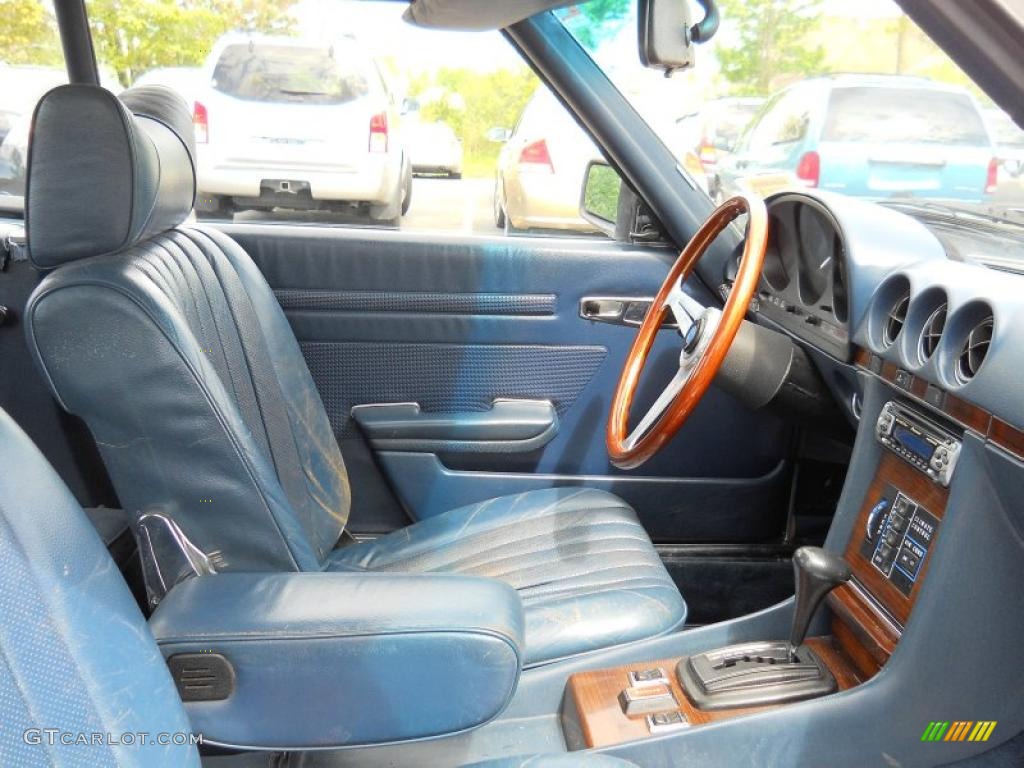 Blue Interior 1979 Mercedes-Benz SL Class 450 SL Roadster Photo #49636067