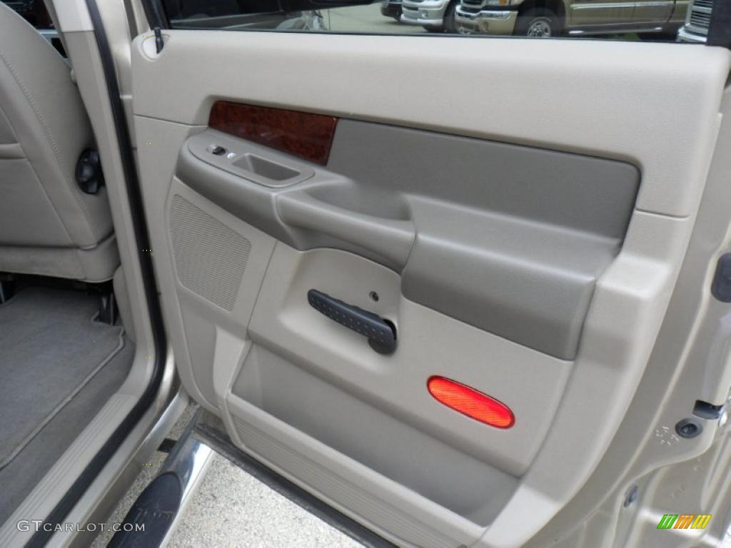 2008 Dodge Ram 2500 Laramie Mega Cab 4x4 Khaki Door Panel Photo #49636463