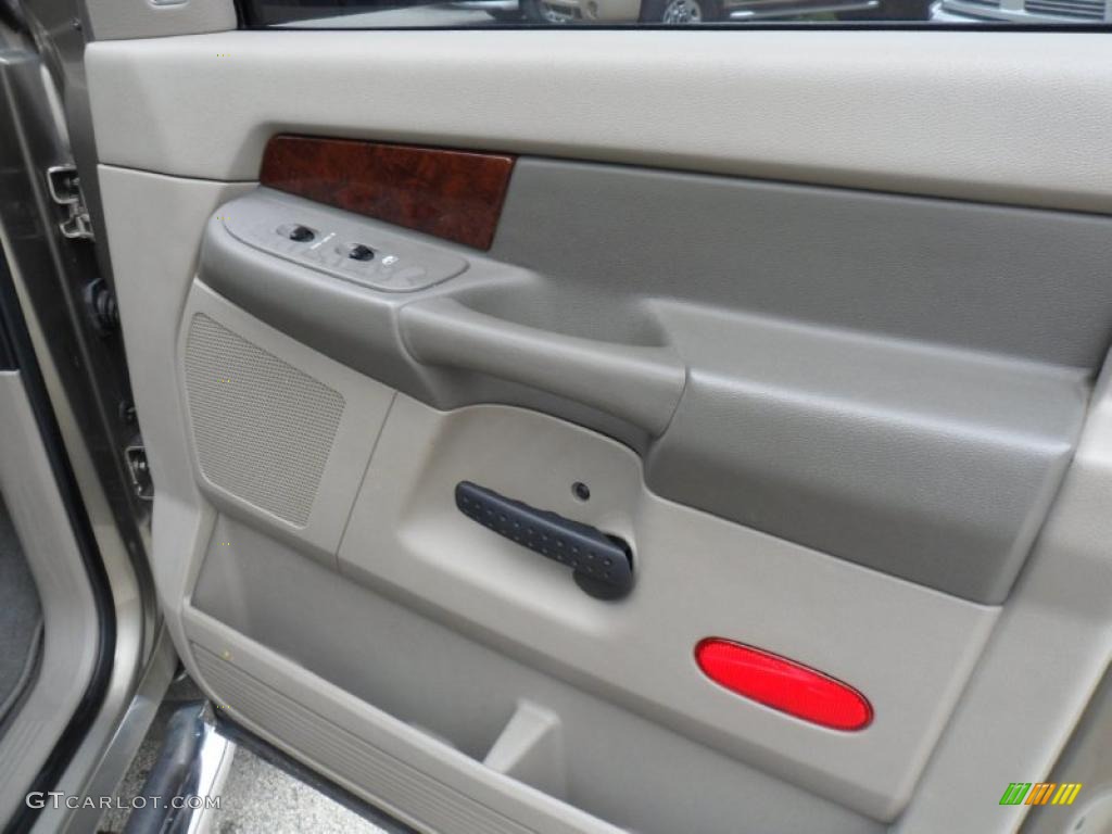 2008 Dodge Ram 2500 Laramie Mega Cab 4x4 Khaki Door Panel Photo #49636493