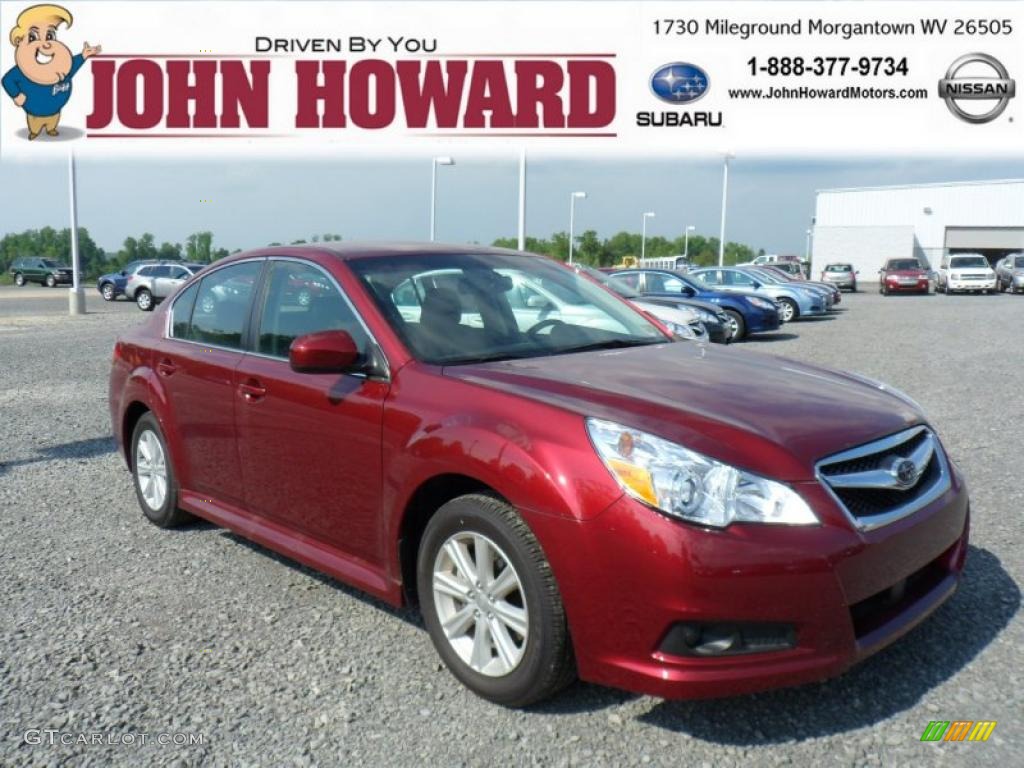 Ruby Red Pearl Subaru Legacy