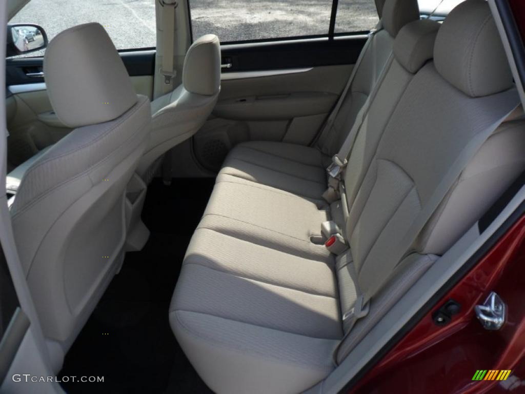 2011 Outback 2.5i Premium Wagon - Ruby Red Pearl / Warm Ivory photo #6