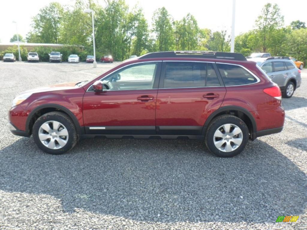 2011 Outback 2.5i Premium Wagon - Ruby Red Pearl / Warm Ivory photo #8