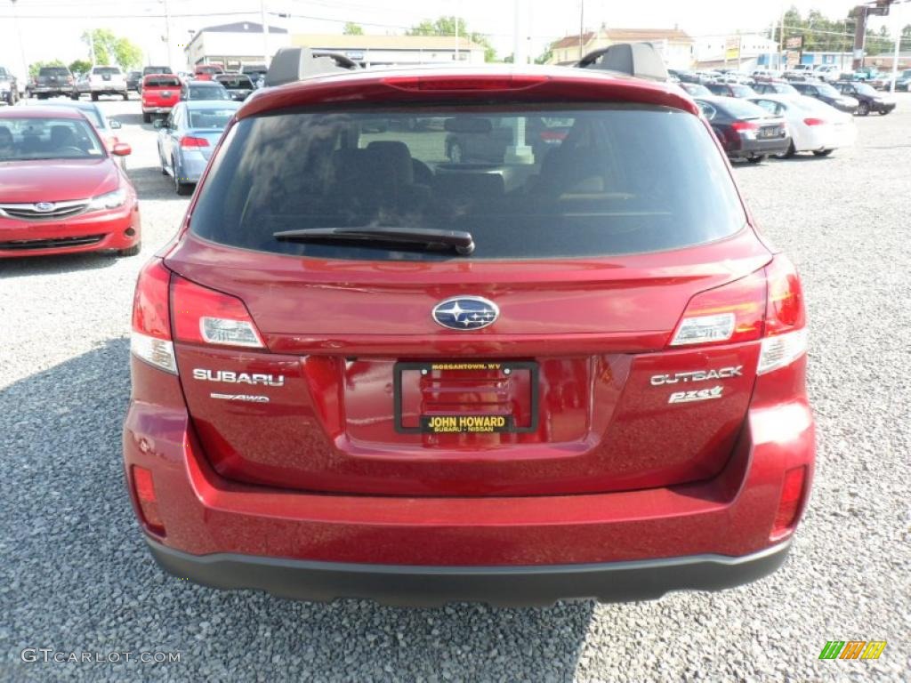 2011 Outback 2.5i Premium Wagon - Ruby Red Pearl / Warm Ivory photo #10