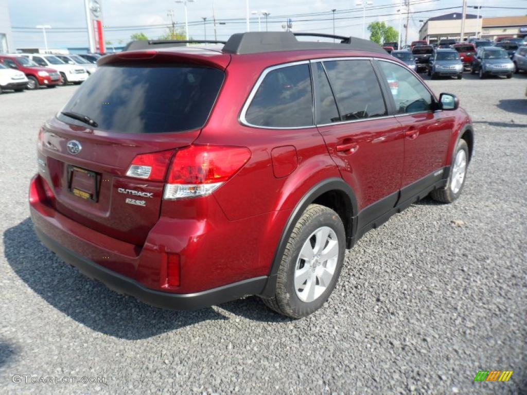 2011 Outback 2.5i Premium Wagon - Ruby Red Pearl / Warm Ivory photo #11