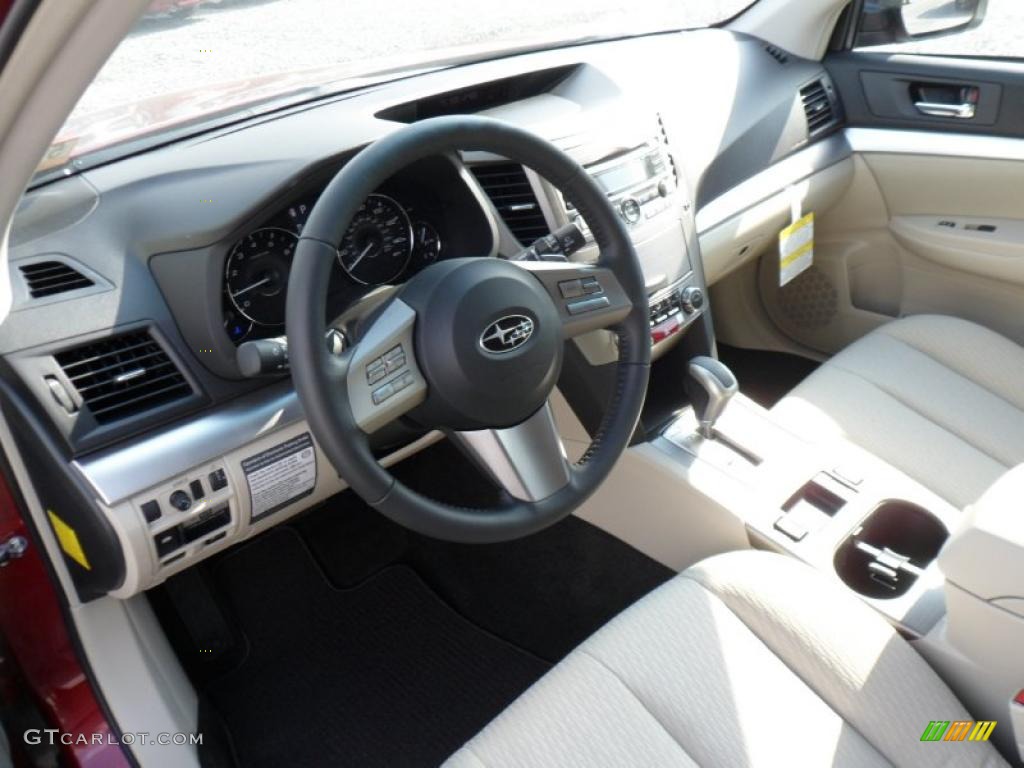 2011 Outback 2.5i Premium Wagon - Ruby Red Pearl / Warm Ivory photo #13