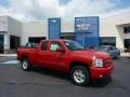 2011 Victory Red Chevrolet Silverado 1500 LT Extended Cab 4x4  photo #1