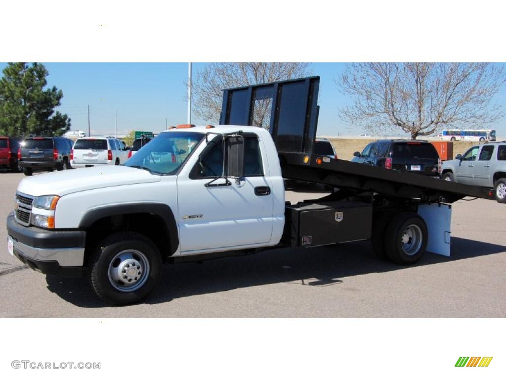 2007 Silverado 3500HD Regular Cab Chassis Dump Truck - Summit White / Dark Charcoal photo #1