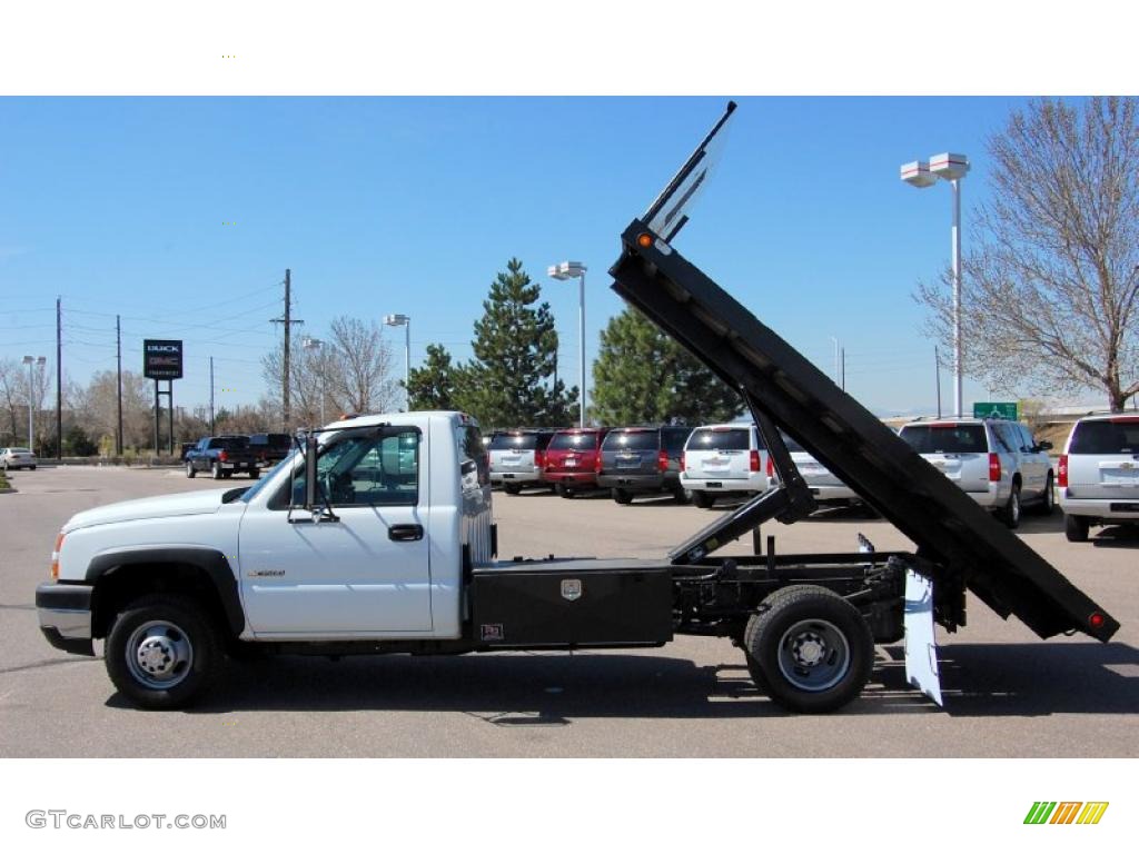 Summit White 2007 Chevrolet Silverado 3500HD Regular Cab Chassis Dump Truck Exterior Photo #49644905