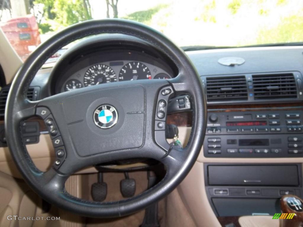 1999 BMW 3 Series 323i Sedan Sand Steering Wheel Photo #49645754
