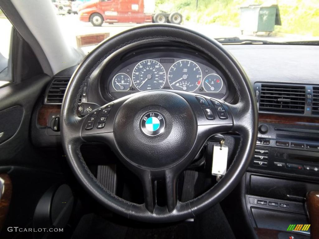 2003 BMW 3 Series 330i Coupe Grey Steering Wheel Photo #49646087