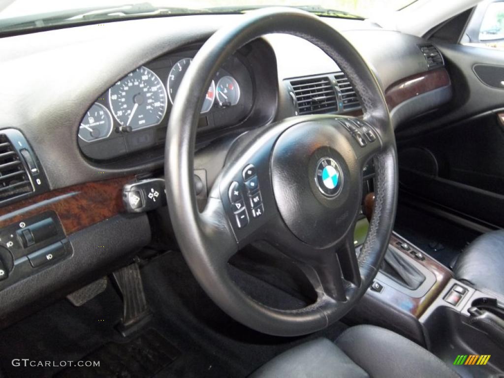 2003 BMW 3 Series 330i Coupe Grey Steering Wheel Photo #49646192