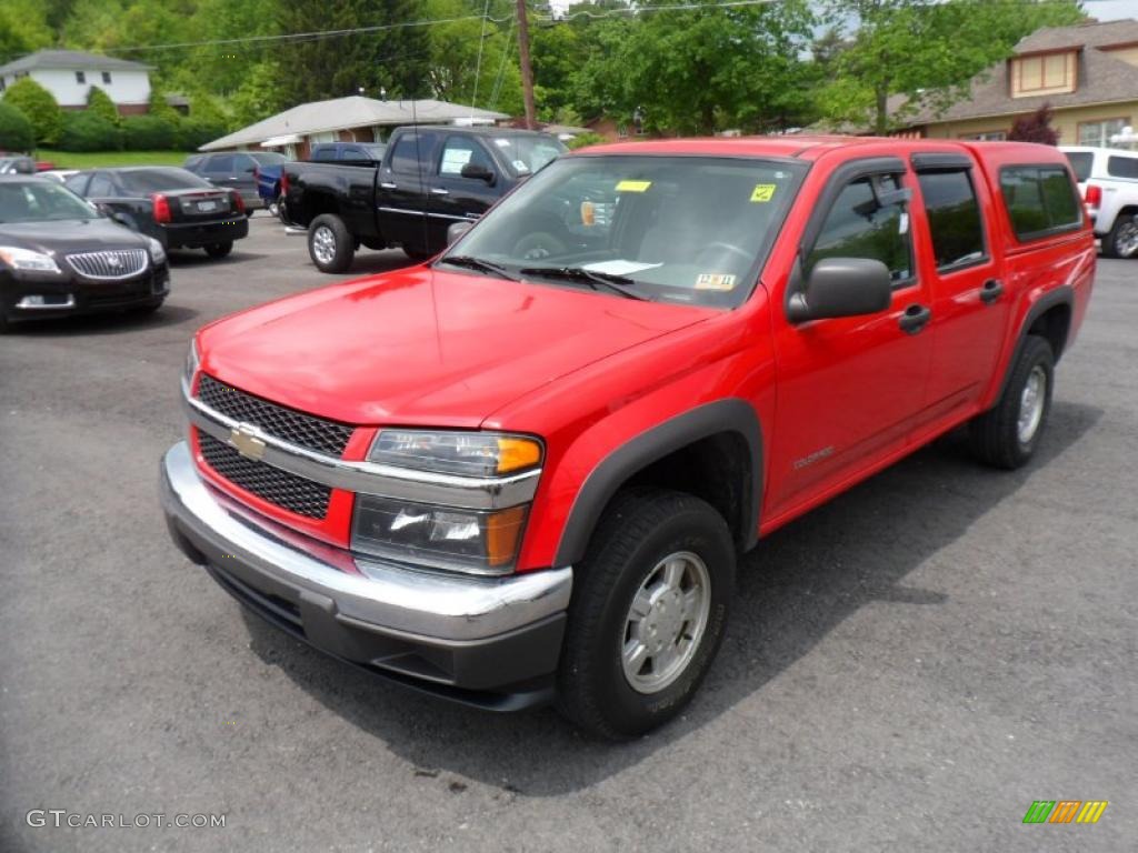 Victory Red 2005 Chevrolet Colorado LS Crew Cab 4x4 Exterior Photo #49646225