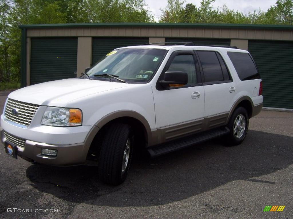 2003 Expedition Eddie Bauer 4x4 - Oxford White / Medium Parchment photo #1