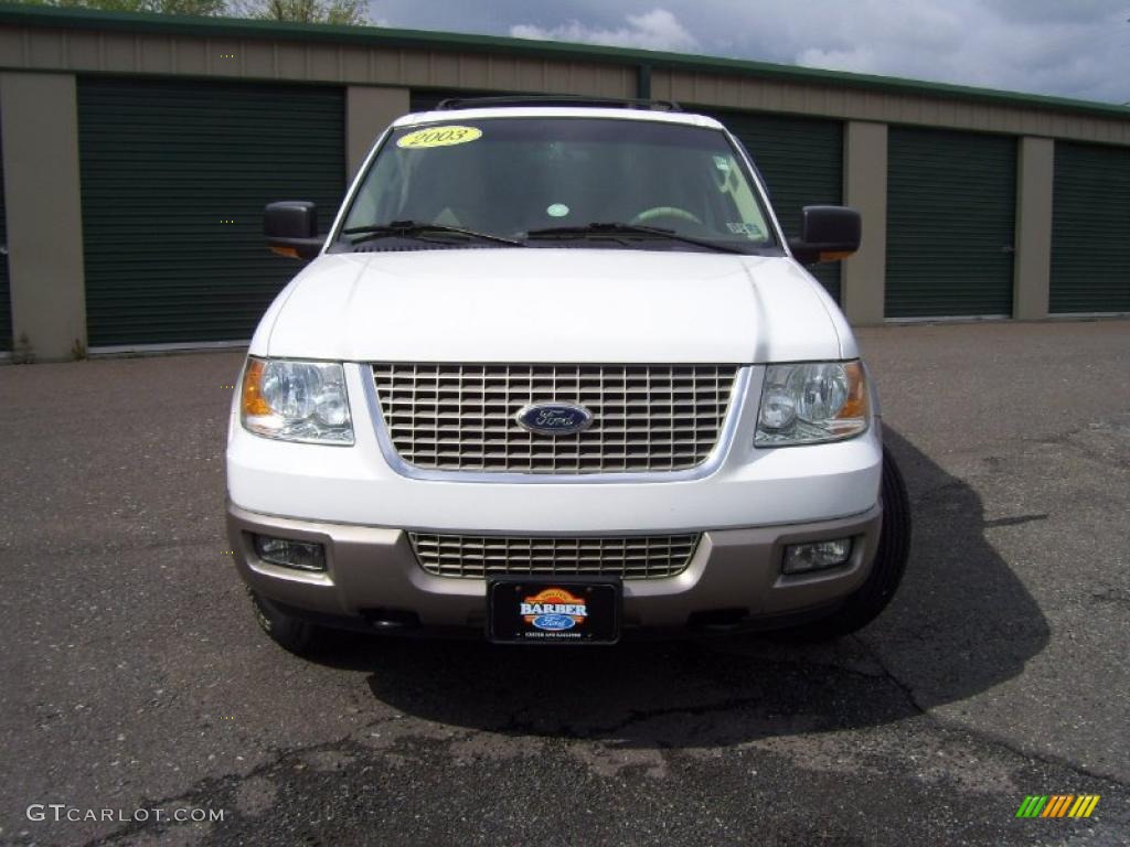 2003 Expedition Eddie Bauer 4x4 - Oxford White / Medium Parchment photo #2