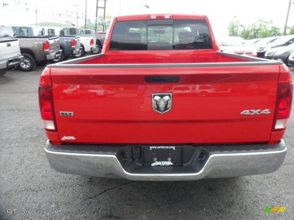 2011 Ram 1500 SLT Quad Cab 4x4 - Flame Red / Dark Slate Gray/Medium Graystone photo #6