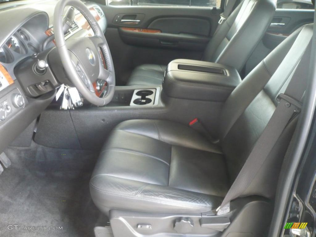 Ebony Interior 2008 Chevrolet Tahoe Hybrid 4x4 Photo #49648271