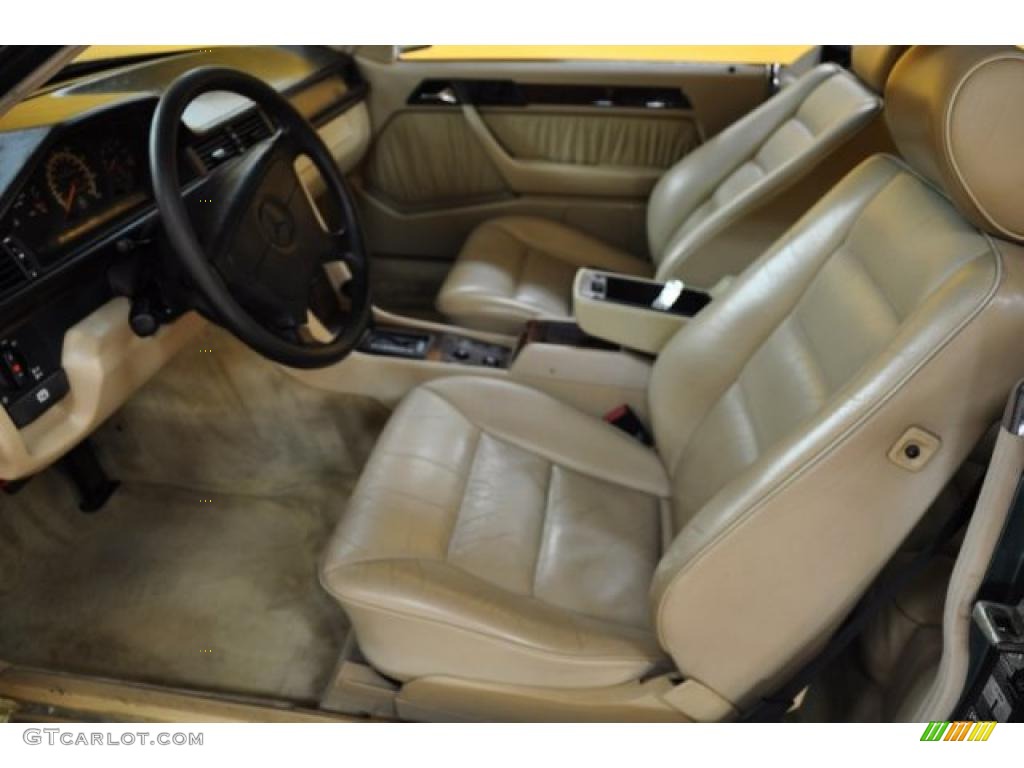 Parchment Interior 1995 Mercedes-Benz E 320 Convertible Photo #49649807