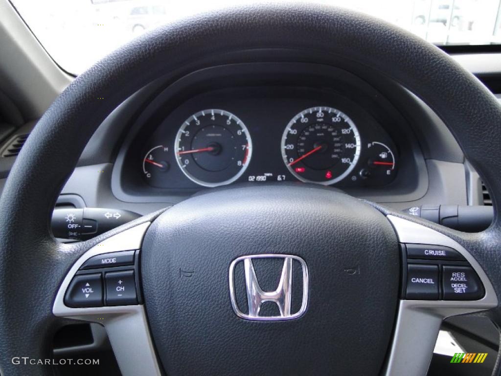 2009 Honda Accord LX-P Sedan Gray Steering Wheel Photo #49649924