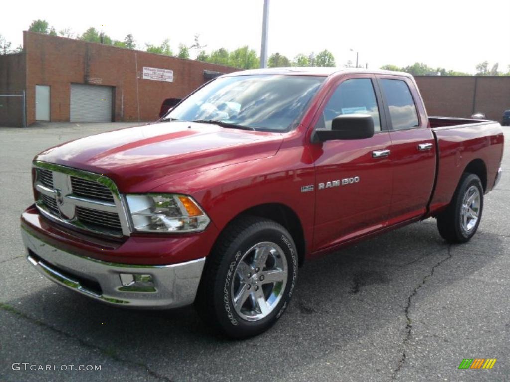 2011 Ram 1500 Big Horn Quad Cab - Deep Cherry Red Crystal Pearl / Light Pebble Beige/Bark Brown photo #1