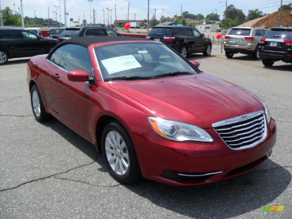 Deep Cherry Red Crystal Pearl 2011 Chrysler 200 Touring Convertible Exterior Photo #49653036