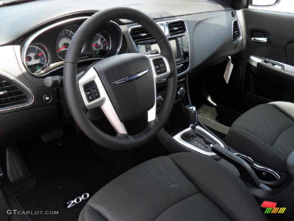 Black Interior 2011 Chrysler 200 Touring Convertible Photo #49653279