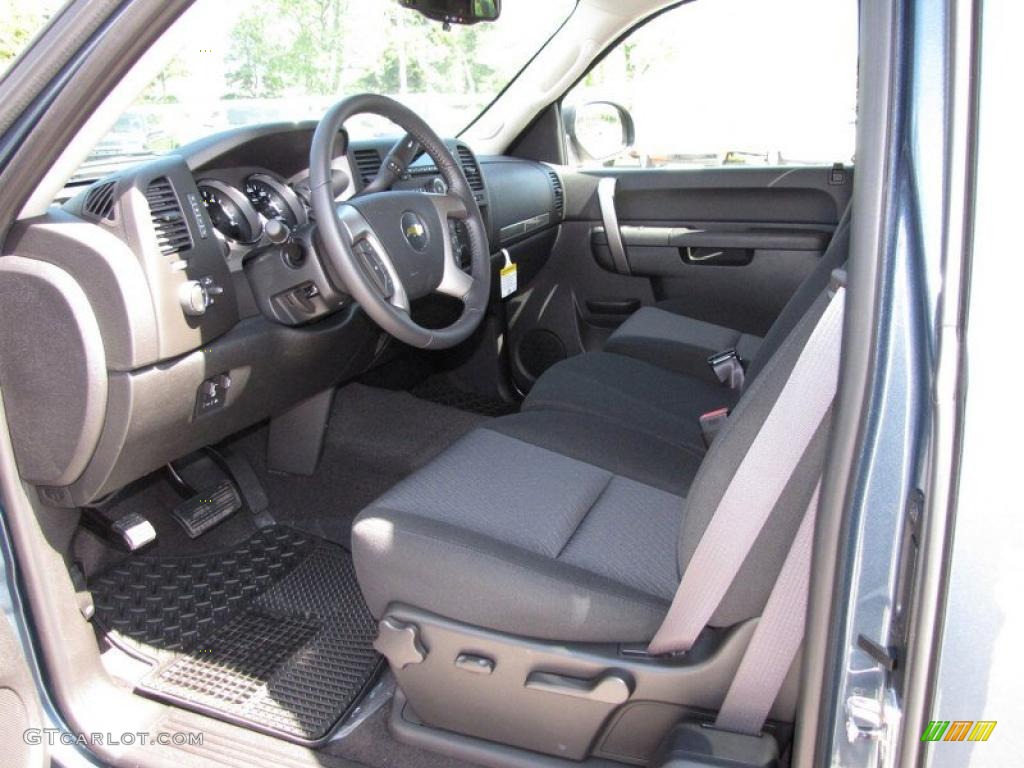 Ebony Interior 2011 Chevrolet Silverado 1500 LT Extended Cab 4x4 Photo #49653846