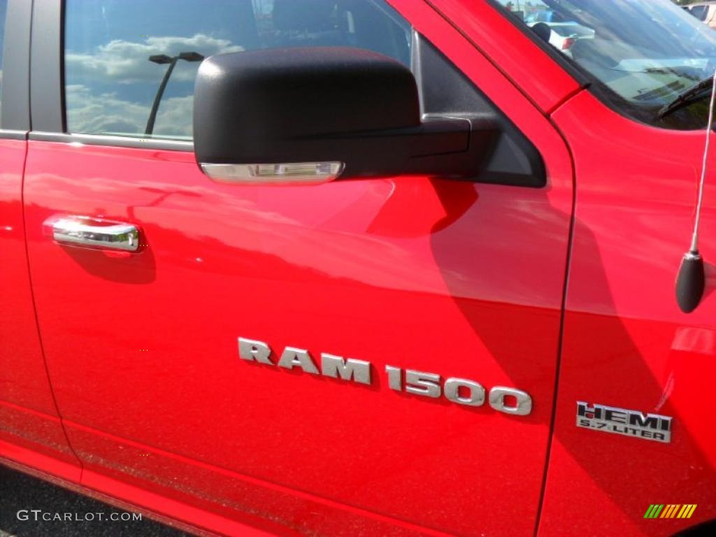 2011 Ram 1500 Big Horn Quad Cab 4x4 - Flame Red / Dark Slate Gray/Medium Graystone photo #22