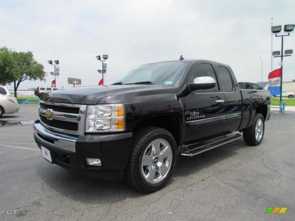 2009 Silverado 1500 LT Texas Edition Extended Cab - Black / Ebony photo #3