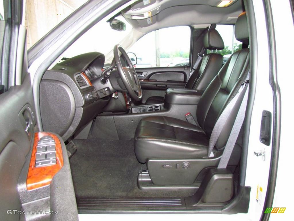 Ebony Interior 2008 Chevrolet Silverado 1500 LTZ Extended Cab Photo #49656318