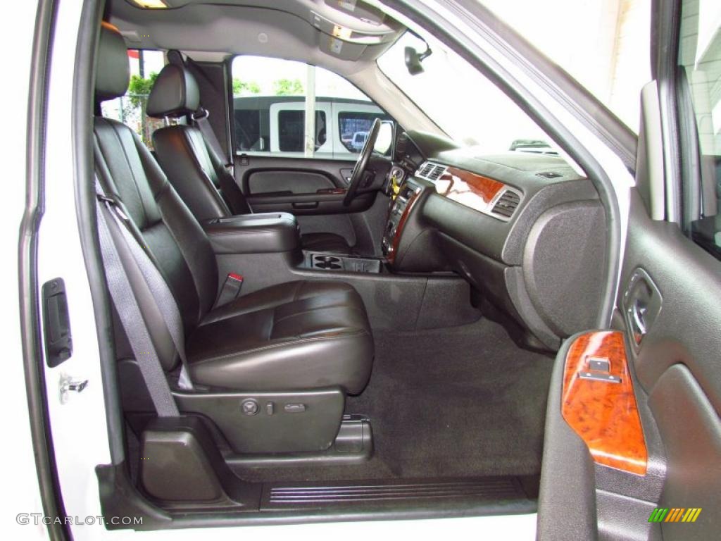 Ebony Interior 2008 Chevrolet Silverado 1500 LTZ Extended Cab Photo #49656333