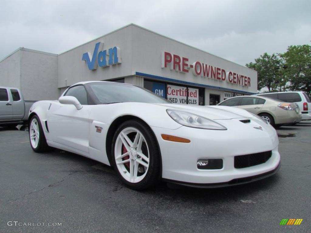 2008 Corvette Z06 - Arctic White / Ebony photo #1