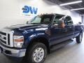 2008 Dark Blue Pearl Metallic Ford F350 Super Duty Lariat Crew Cab 4x4  photo #2