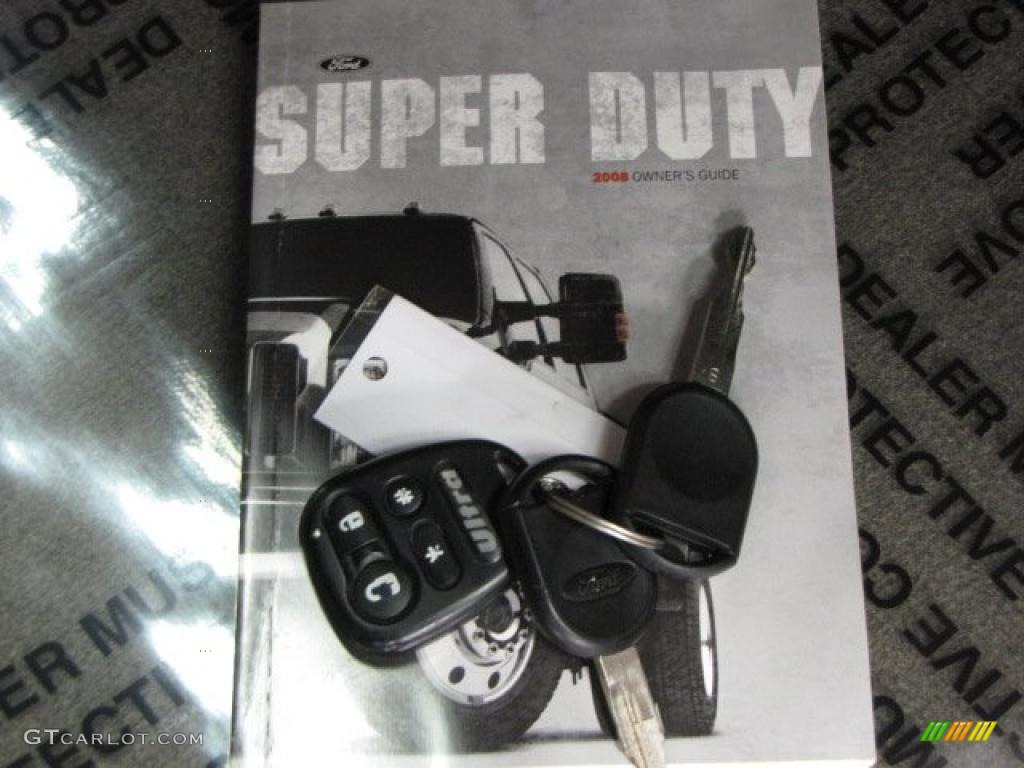2008 F350 Super Duty Lariat Crew Cab 4x4 - Dark Blue Pearl Metallic / Medium Stone photo #22