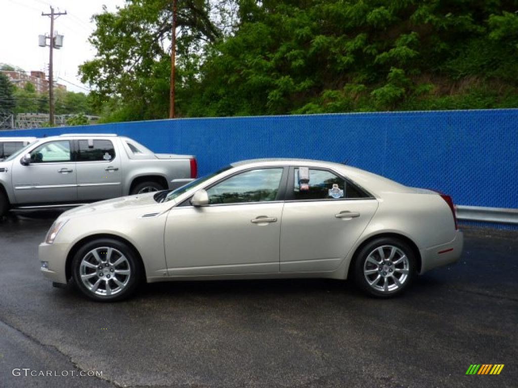 2008 CTS 4 AWD Sedan - Gold Mist / Cashmere/Cocoa photo #2