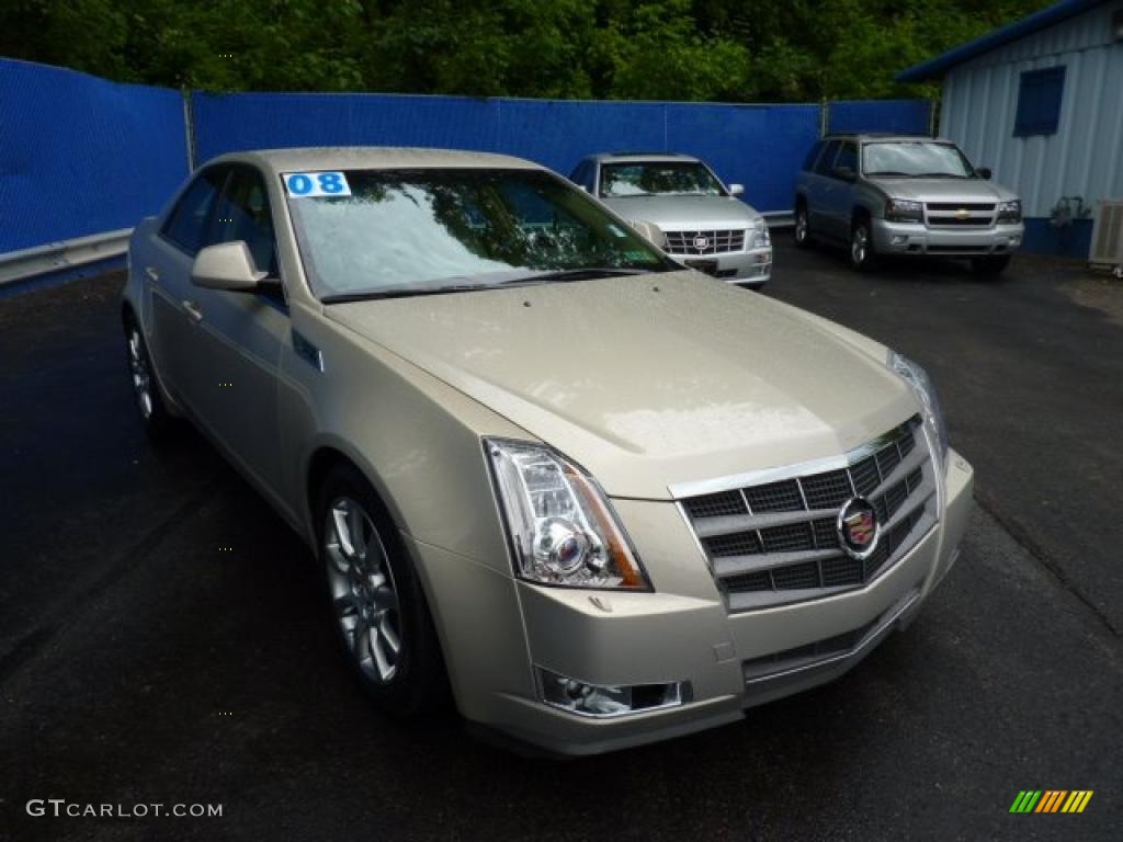 2008 CTS 4 AWD Sedan - Gold Mist / Cashmere/Cocoa photo #6