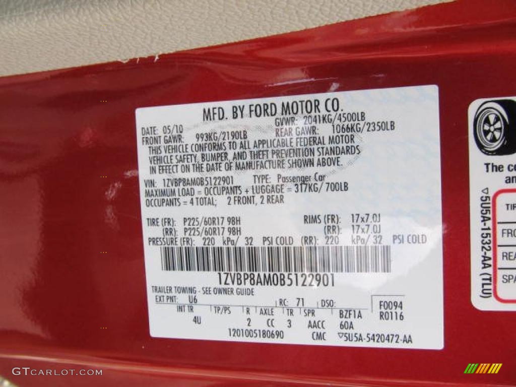 2011 Mustang V6 Premium Coupe - Red Candy Metallic / Stone photo #14