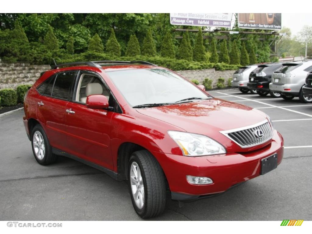 2009 RX 350 AWD - Matador Red Mica / Light Gray photo #3