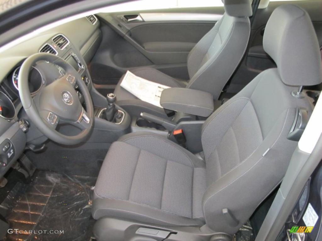 Titan Black Interior 2011 Volkswagen Golf 2 Door TDI Photo #49662145