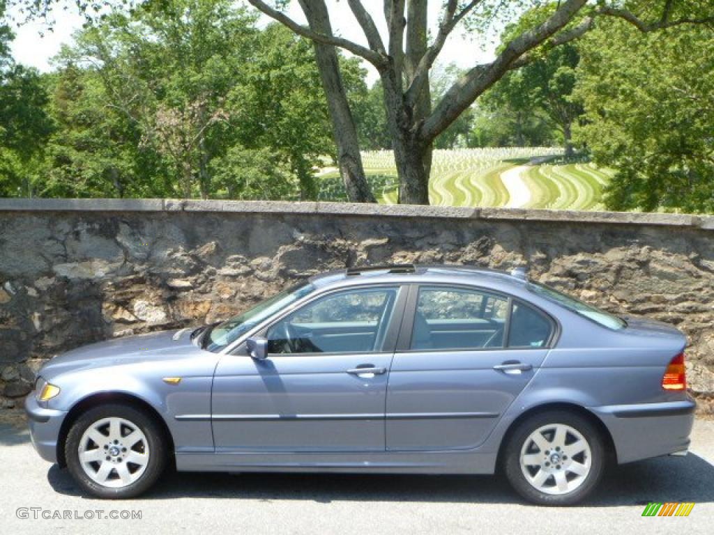 2004 3 Series 325xi Sedan - Steel Blue Metallic / Grey photo #5