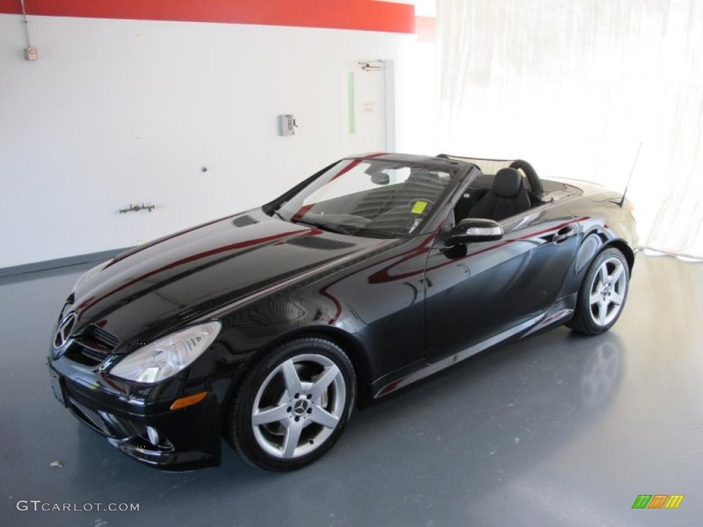 Black 2005 Mercedes-Benz SLK 350 Roadster Exterior Photo #49666671