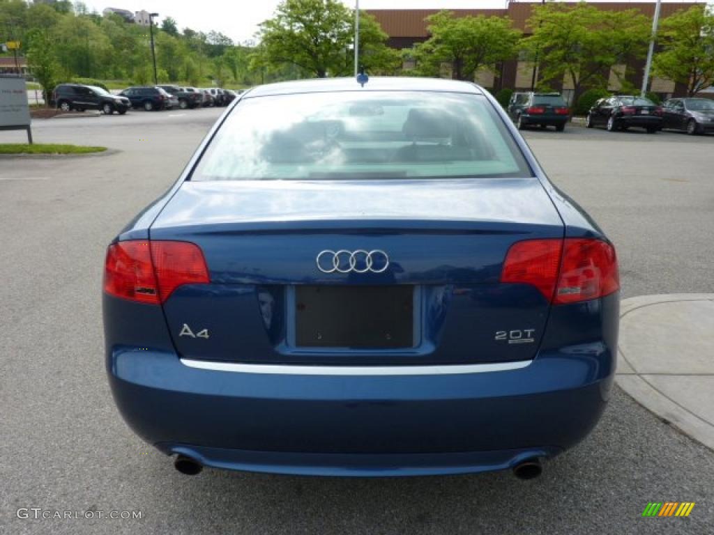 2008 A4 2.0T quattro S-Line Sedan - Ocean Blue Pearl Effect / Light Gray photo #4