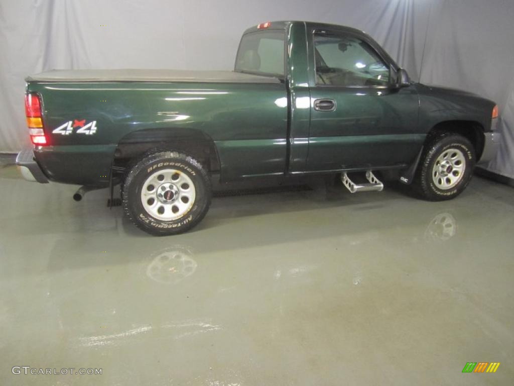 2005 Sierra 1500 Work Truck Regular Cab 4x4 - Polo Green Metallic / Pewter photo #11