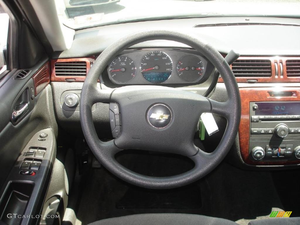 2007 Chevrolet Impala LT Ebony Black Steering Wheel Photo #49671471