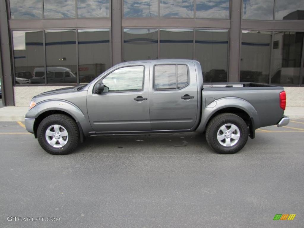 Storm Gray 2009 Nissan Frontier SE Crew Cab 4x4 Exterior Photo #49672302
