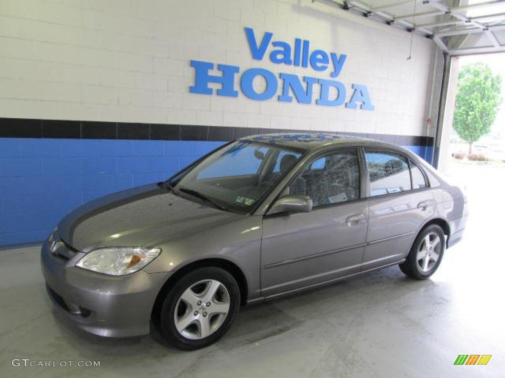 2004 Civic EX Sedan - Magnesium Metallic / Gray photo #1