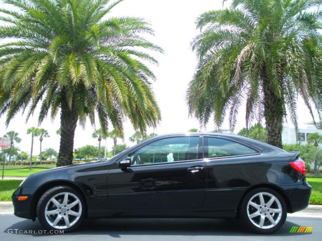 Black 2002 Mercedes-Benz C 230 Kompressor Coupe Exterior Photo #49674873
