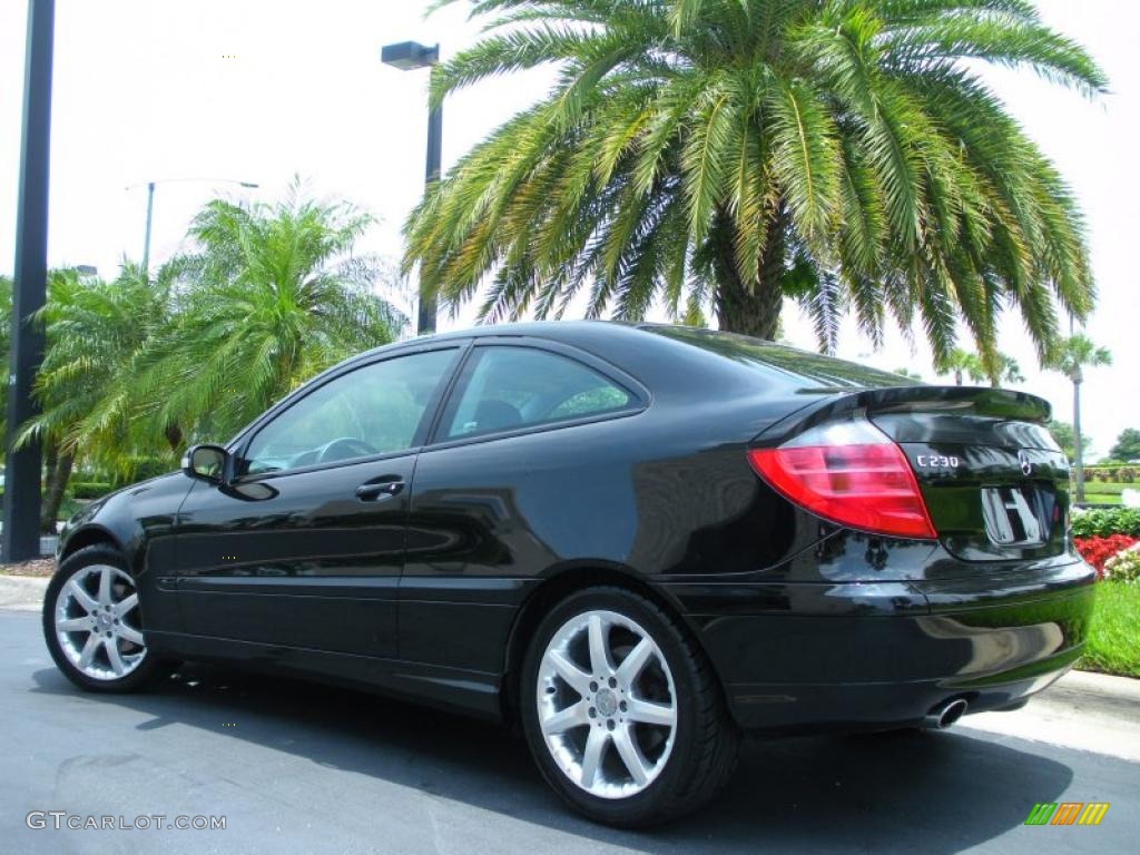 Black 2002 Mercedes-Benz C 230 Kompressor Coupe Exterior Photo #49674978