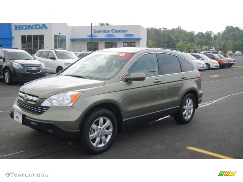 2009 CR-V EX-L - Green Tea Metallic / Ivory photo #1