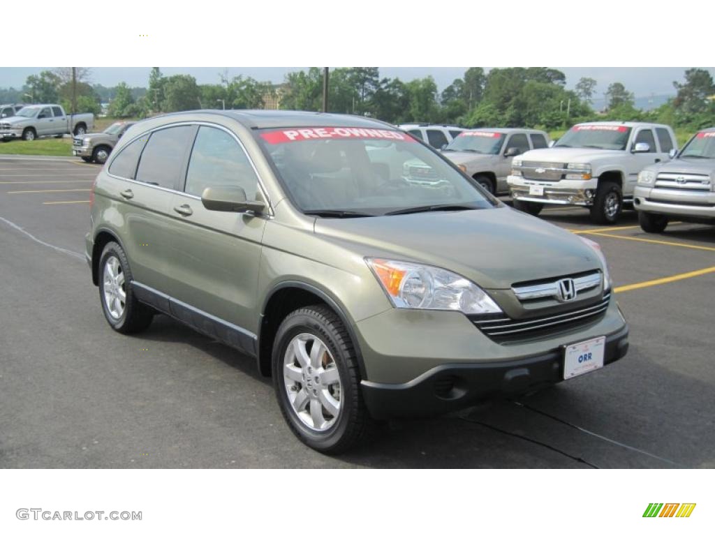 2009 CR-V EX-L - Green Tea Metallic / Ivory photo #7